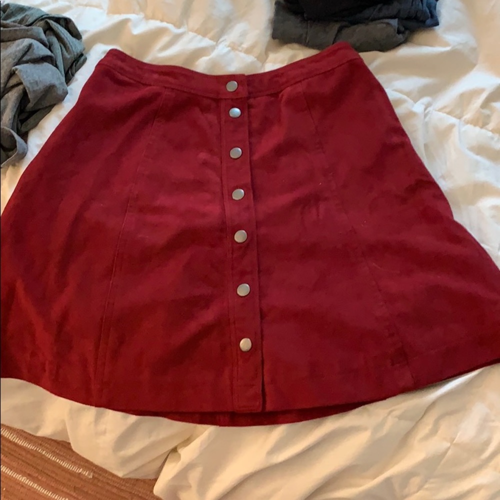 Suede skirt